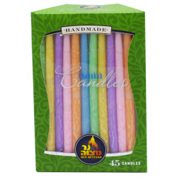 Chanukah Candles Frosted Multi Color