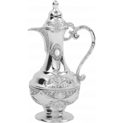 Ner Mitzvah Silver Plated 'Oil Krigel' (8" Height)