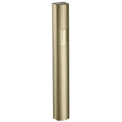 Mezuzah Holder, Aluminium 10 Cm- Dotted Design In Gold, With "shin"