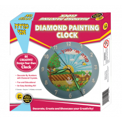 Modeh Ani Diamond Painting Clock with Glow in the Dark Handles & Numbers