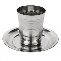 Stainless steel kiddush Cup set