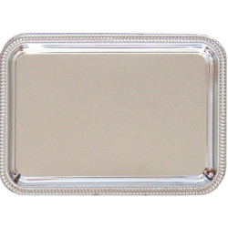 Nickel Rectangle shaped tray. 7.5 x 11 in