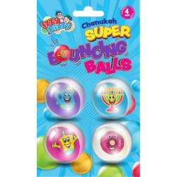 Izzy 'n' Dizzy Chanukah Bouncing Super Balls (4-pk)