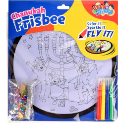 Izzy 'n' Dizzy Chanukah Coloring Frisbee kit