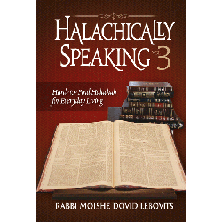 Halachically Speaking 3