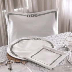 Seder Set Classic Design with Towel - Silver