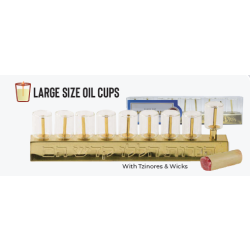 Oil Menorah Large Glass Cups