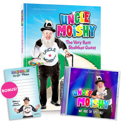 Uncle Moishy Book + CD + FREE Mitzvah Note Pad! (CD + Story Book)