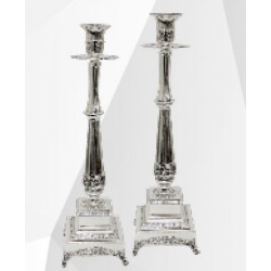 Candle Sticks Silver Plated 16.5"H