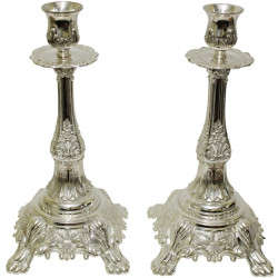 Candle Sticks Silver Plated - 13" H - CS1801B